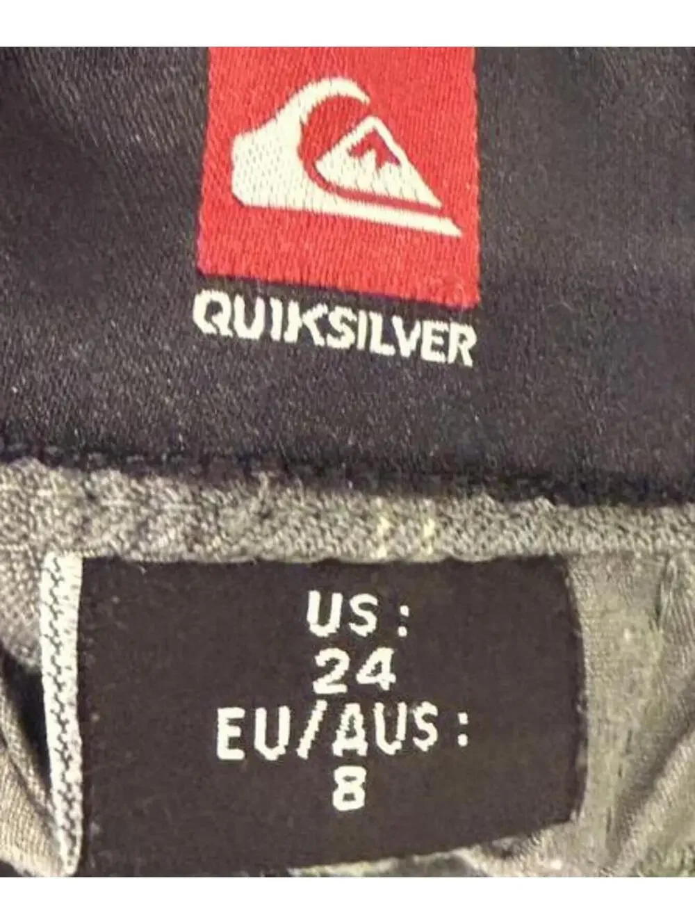 Quiksilver Boys Size 24 / 10 US Gray Plaid‎ Chino Shorts Flat Front Walk Shorts
